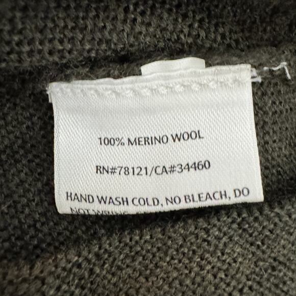 Eileen Fisher 100% Merino Wool Sleeveless Sweater Sz M Olive Green Scoop Neck - Picture 5 of 8